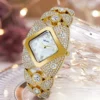 Gold Women Bracelet Watches 2025 Luxury Brand Wrist Watches For Ladies Full Steel Women Quartz