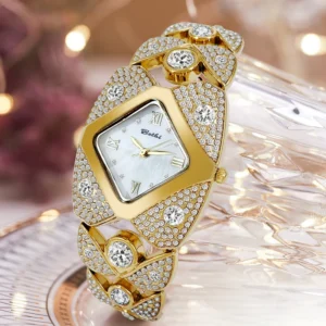 Gold Women Bracelet Watches 2025 Luxury Brand Wrist Watches For Ladies Full Steel Women Quartz